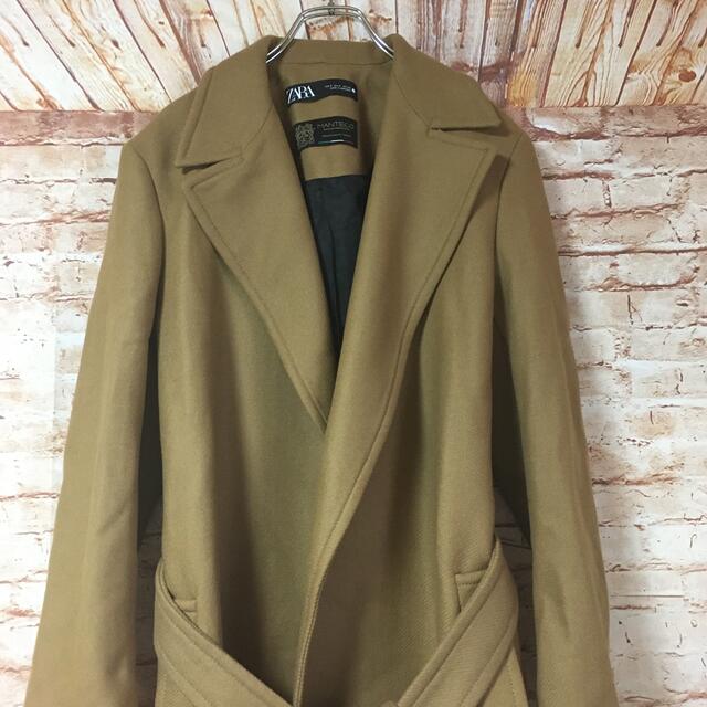 ザラ ZARA MANTECO コート ロング チェスター アウター ベルト付き - 2