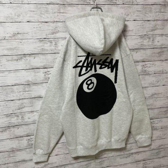 STUSSY(ステューシー)の【極美品】ステューシー☆バックプリント　8ポール　パーカー　人気Lサイズ即完売品 メンズのトップス(パーカー)の商品写真