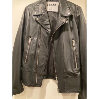 【美品】☆s.w.o.r.d レディースライダースラムジャケットXSダークグレー