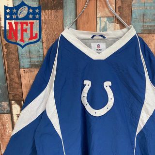 【NFL】インディアナポリスコルツ　刺繍ロゴ　ナイロンプルオーバー(ナイロンジャケット)