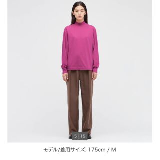 ユニクロ(UNIQLO)のUNIQLOヒートテックコットンモックネックT 長袖(Tシャツ(長袖/七分))