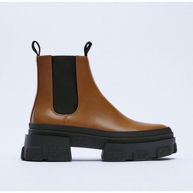 ZARA トラックソール ブーツ 24.6cm サイズ 38