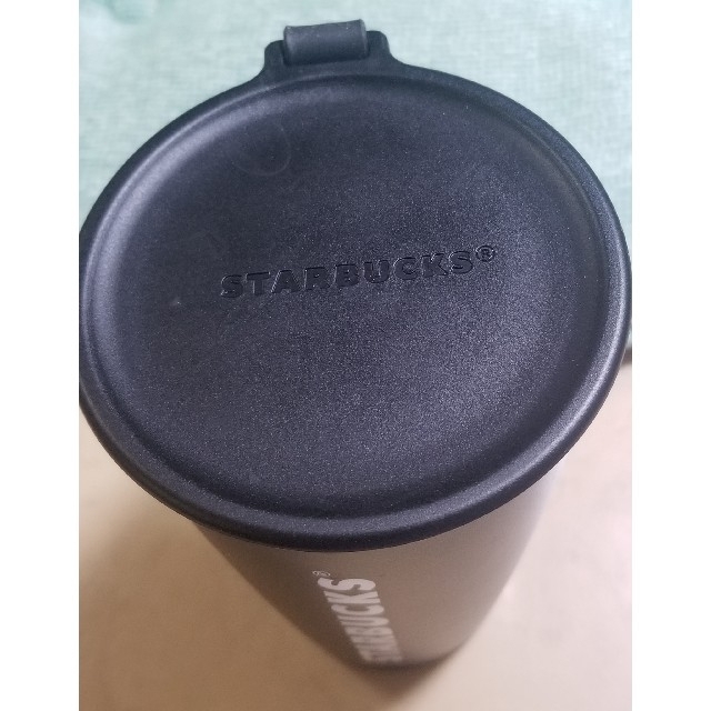 Starbucks Coffee(スターバックスコーヒー)のスターバックス　ストラップカップシェイプステンレスボトル　黒 インテリア/住まい/日用品のキッチン/食器(タンブラー)の商品写真