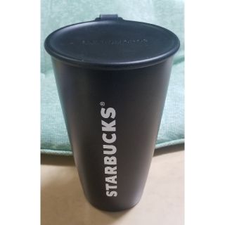 スターバックスコーヒー(Starbucks Coffee)のスターバックス　ストラップカップシェイプステンレスボトル　黒(タンブラー)