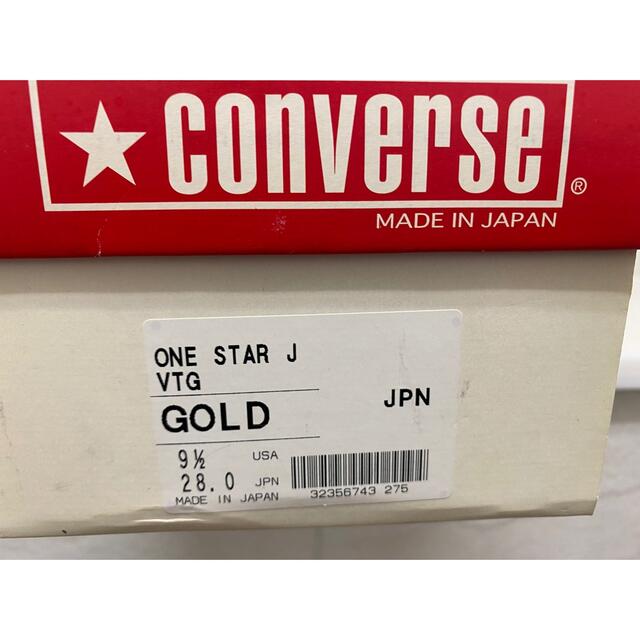 CONVERSE(コンバース)の14aw 日本製 タイムライン コンバース ワンスター GOLD 28センチ  メンズの靴/シューズ(スニーカー)の商品写真