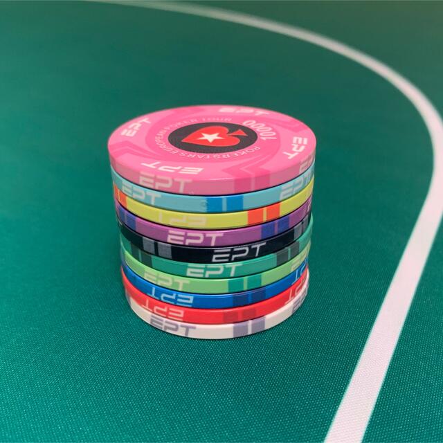 EPT セラミックポーカーチップ カジノチップ 100枚の通販 by 龍三's