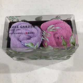 ニシカワ(西川)のROSE GARDEN TOWEL GIFT　ミニテリー2枚(ハンカチ)