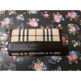 バーバリー(BURBERRY)の【しょうたんさん専用】【中古美品】バーバリーキーケース　ノバチェック柄(キーケース)