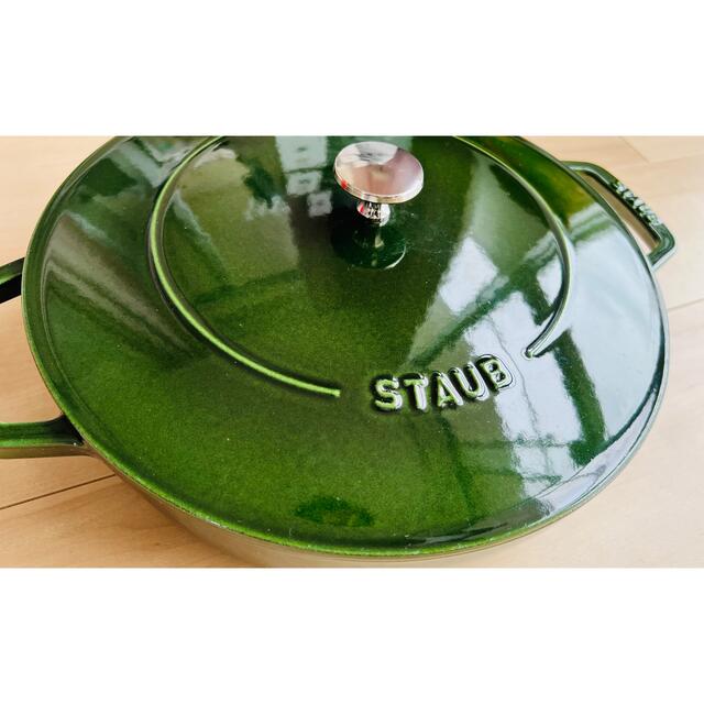 ストウブ staub 鍋 ブレイザー ソテーパン 28cm バジル インテリア/住まい/日用品のキッチン/食器(鍋/フライパン)の商品写真