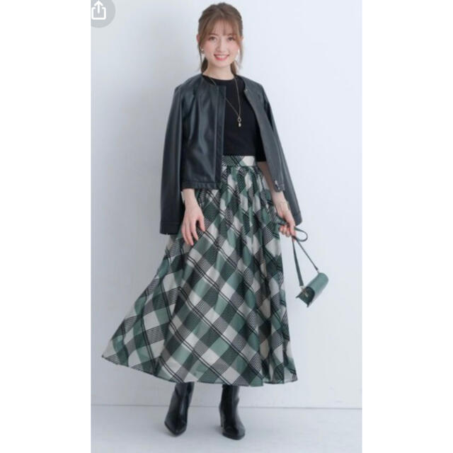Apuweiser-riche - 【MIMI様専用】フロッキーチェックフレアスカート