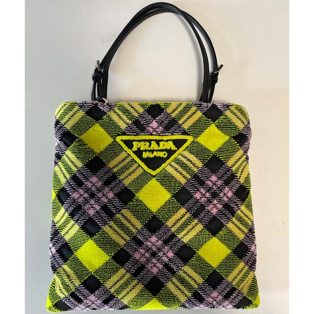 【美品】PRADA タータンチェック柄　バッグ