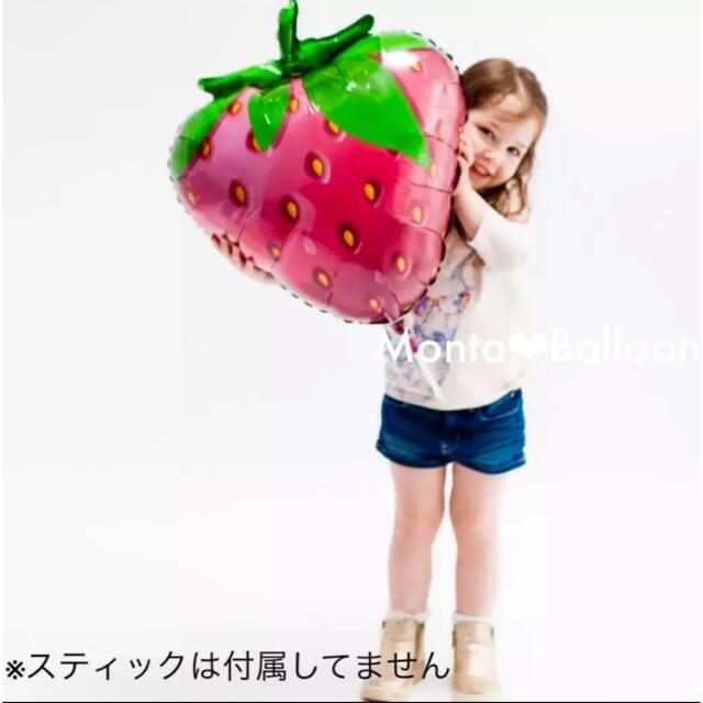 誕生日 数字 風船セット ナンバー バルーン いちご 苺 赤 女性 女の子 飾り
