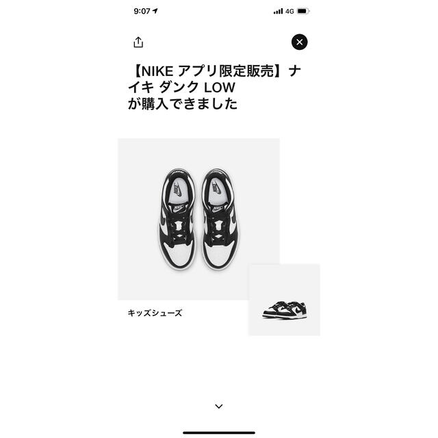 NIKE(ナイキ)のナイキ ダンク ロー レトロ ホワイト/ブラック　ジュニア24.5cm レディースの靴/シューズ(スニーカー)の商品写真