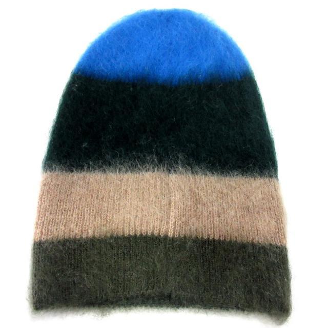 MONCLER(モンクレール)のモンクレール ニット帽美品  ボーダー レディースの帽子(ニット帽/ビーニー)の商品写真