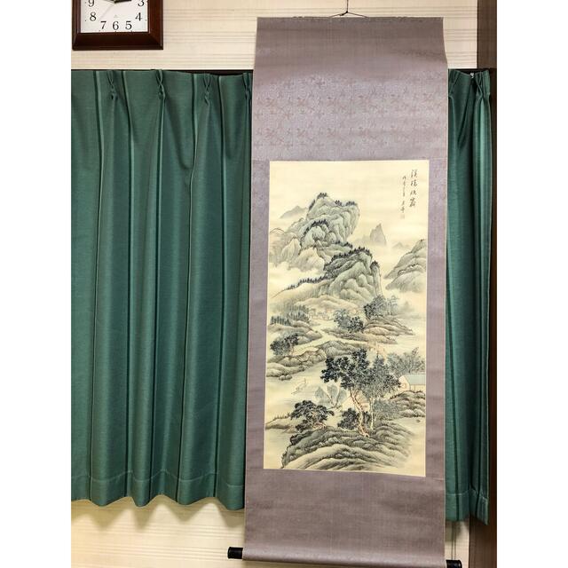 且亭 絹本 肉筆 掛軸 水墨画 山水画 中国画 中国書画 の通販 by 且亭 絹本 肉筆 掛軸 水墨画 山水画 中国画 中国書画 の通販 by