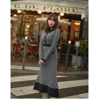 Buckingham Houndstooth Knit Dress(ロングワンピース/マキシワンピース)