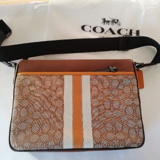 コーチ(COACH)の正規店舗購入　コーチ　ジャガード&レザー　シグネチャー　ショルダーバッグ　新品(ショルダーバッグ)