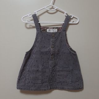 ザラキッズ(ZARA KIDS)のZARAbaby　コーデュロイジャンパースカート　80size(ワンピース)