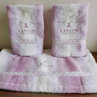 ランバン(LANVIN)のLANVIN 今治タオル3枚セット ウォッシュタオル フェイスタオル(タオル/バス用品)