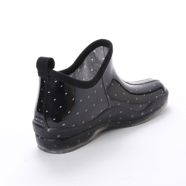 【新品 未使用】レインブーツ ショート L ドット 黒 16029 レディースの靴/シューズ(レインブーツ/長靴)の商品写真