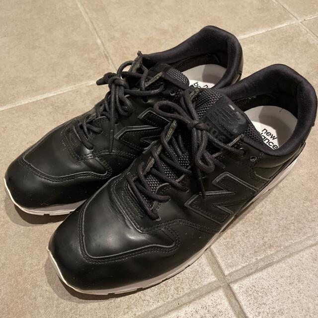 New Balance - ニューバランス レザースニーカー 黒 26㎝の通販 by ...