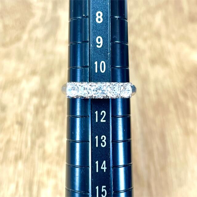 手作り!Pt900 ダイヤ 一文字 リング 0.60ct 4.27g M568 流行