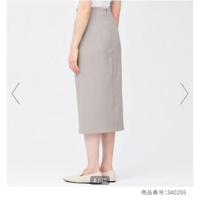 GU(ジーユー)のハイウエストナローミディスカート レディースのスカート(ひざ丈スカート)の商品写真
