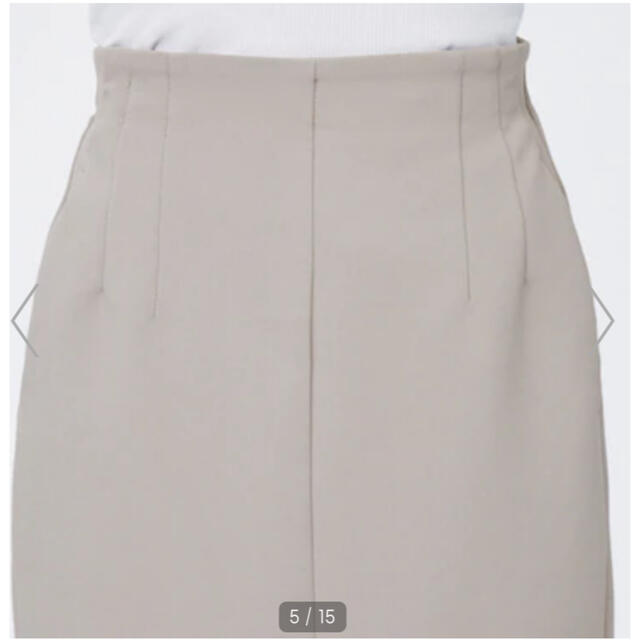 GU(ジーユー)のハイウエストナローミディスカート レディースのスカート(ひざ丈スカート)の商品写真