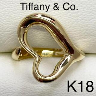 ティファニー(Tiffany & Co.)のK18　ティファニー オープンハートリング　サイズ9.5号(リング(指輪))