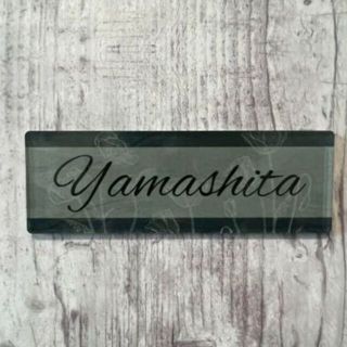 お花模様のアクリル表札　看板(ウェルカムボード)