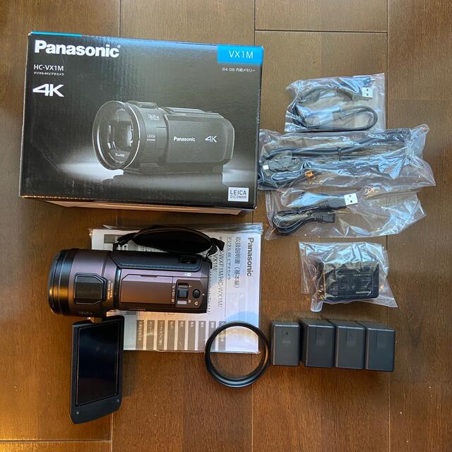 男女兼用 【美品】Panasonic HC-VX1M-T 電池パック2個付き - ビデオカメラ