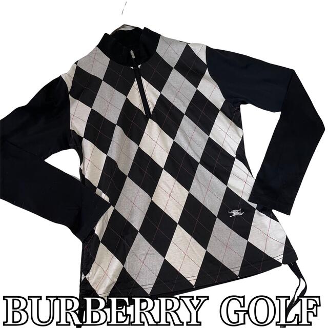 BURBERRY(バーバリー)の【希少•美品】バーバリーBURBERRY GOLF 長袖ゴルフウエア　アーガイル スポーツ/アウトドアのゴルフ(ウエア)の商品写真