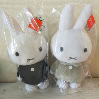 ブルーナボイン(BRUNABOINNE)の【新品】miffy　ミッフィー　ぬいぐるみ　モノトーン　2個セット(ぬいぐるみ)