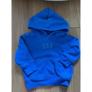 ベビーギャップ(babyGAP)のbaby GAP ロゴパーカー　ブルー　トレーナー　12-18m size80(トレーナー)