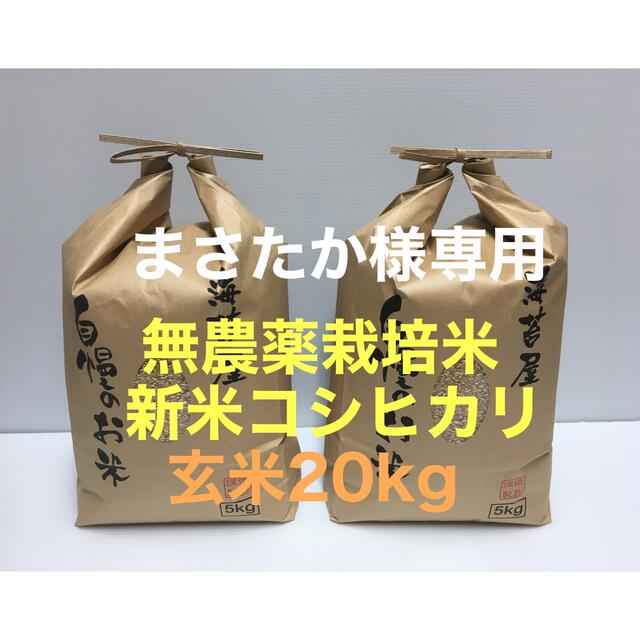 カテゴリ まさたか様専用 無農薬コシヒカリ玄米20kg(5kg×4)令和3年 徳島県産の通販 by U-KO's shop｜ラクマ こちらは