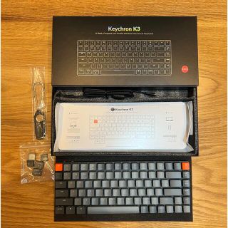 Keychron K3 茶軸 バックライト ホットスワップ 薄型キーボード(PC周辺機器)