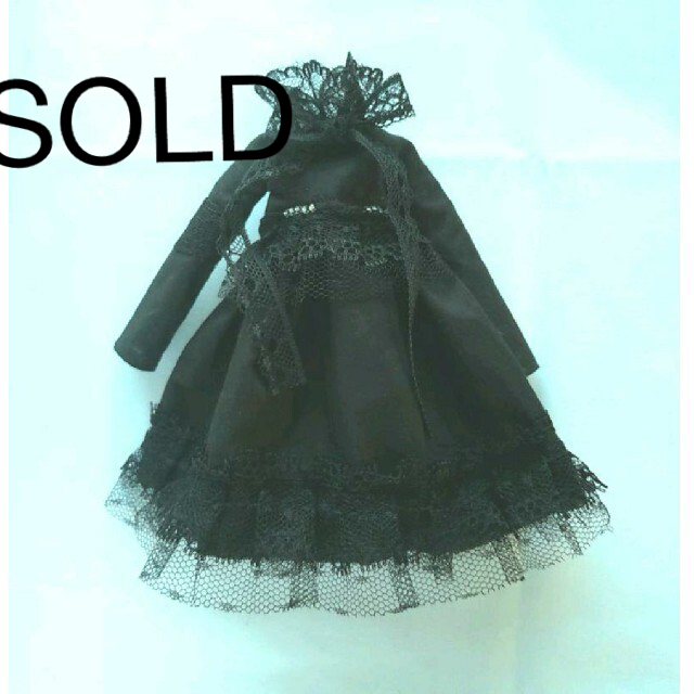 SOLD ♡ ブライス アイシードール アウトフィット ワンピース 黒 限定