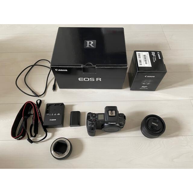 ジローさん専用EOS R ボディ ＋ RF50mmF1.8 ＋ マウントアダプタ スマホ/家電/カメラのカメラ(ミラーレス一眼)の商品写真