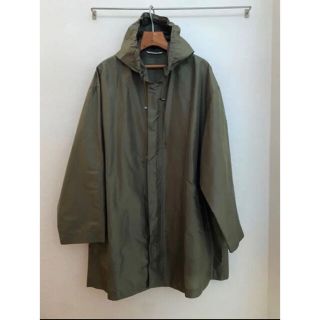 AURALEE オーラリー SILK HOODED COAT オリーブ　サイズ3(モッズコート)