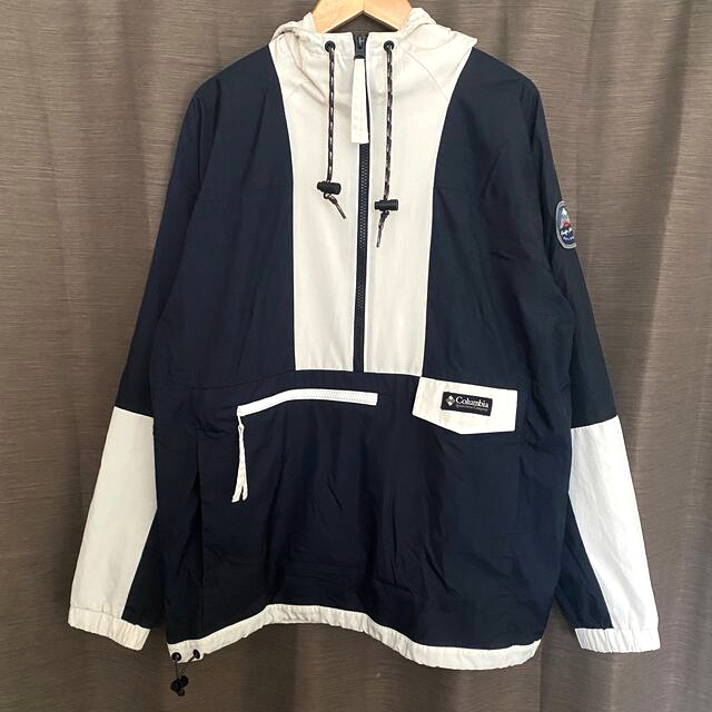 美品　Columbia ナイロンジャケット　ハーフジップ　90s ワッペン