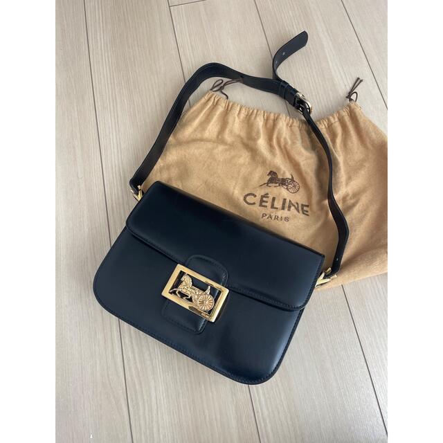 CELINE オールドセリーヌ　馬車金具　ショルダーバッグ