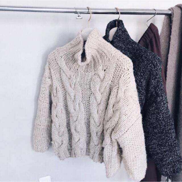 ameri vintage MIXYARN CABLE KNIT 1