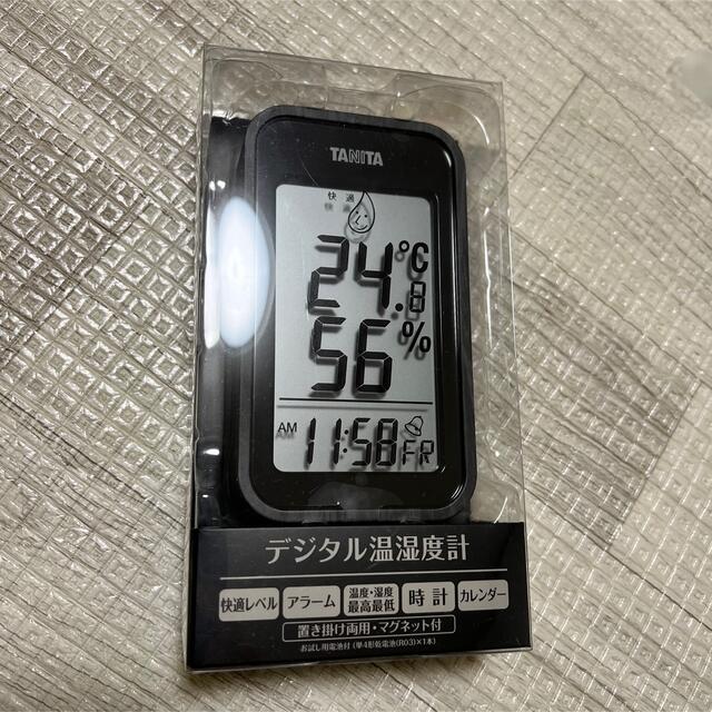 TANITA(タニタ)の未使用品！  タニタ デジタル 温度計 湿度計 ブラック 黒 TT-572-BK スマホ/家電/カメラの生活家電(その他)の商品写真