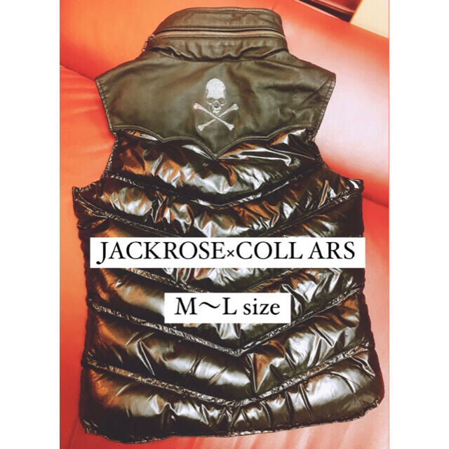 【入手困難】JACKROSE×COLLARS☆スカルダウンベスト☆【黒/人気品】