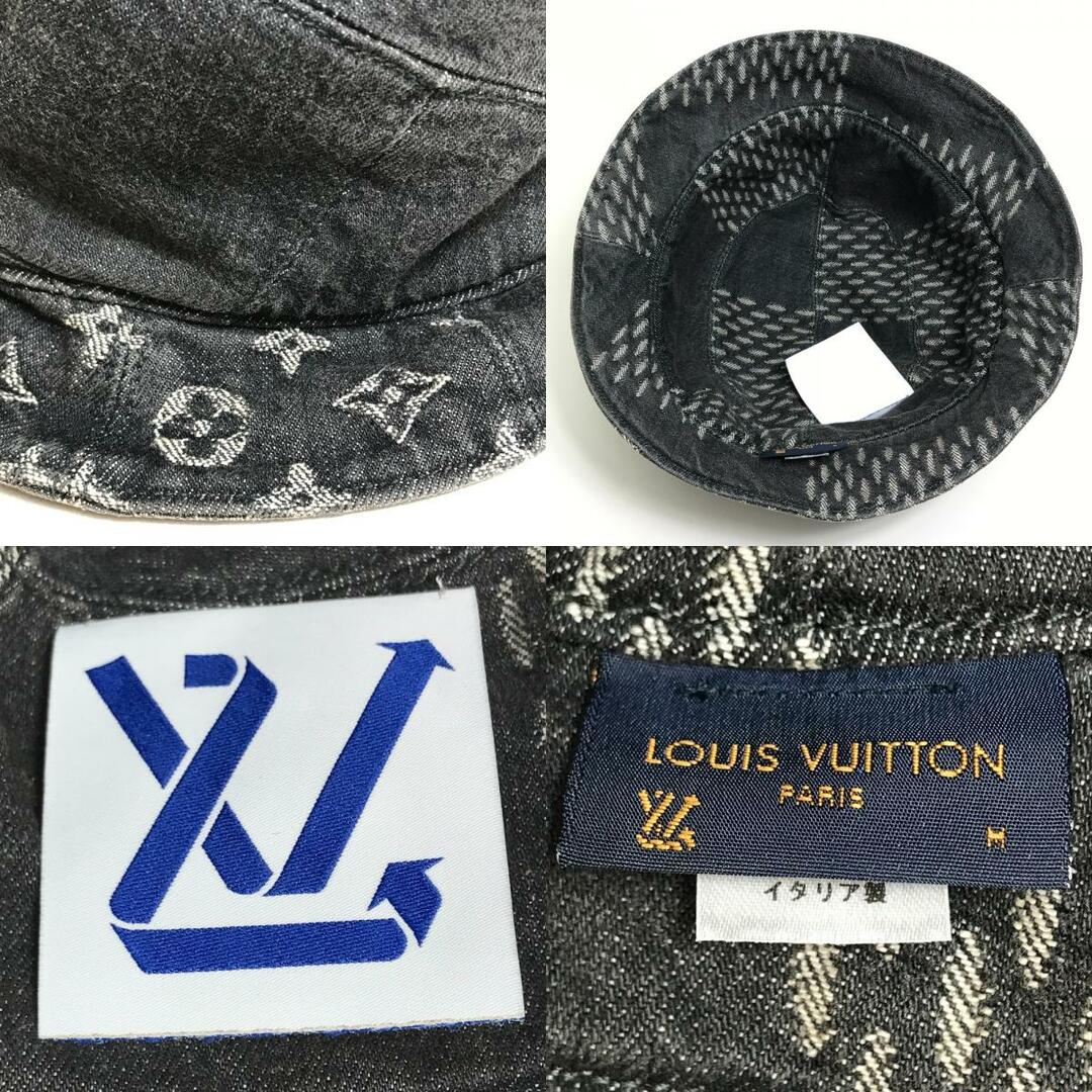 ルイヴィトン LOUIS VUITTON LV MADE MP3244 ボネ・デニム HUMANMADE NIGO 帽子 ハット コットン ノワール ブラック×ホワイト