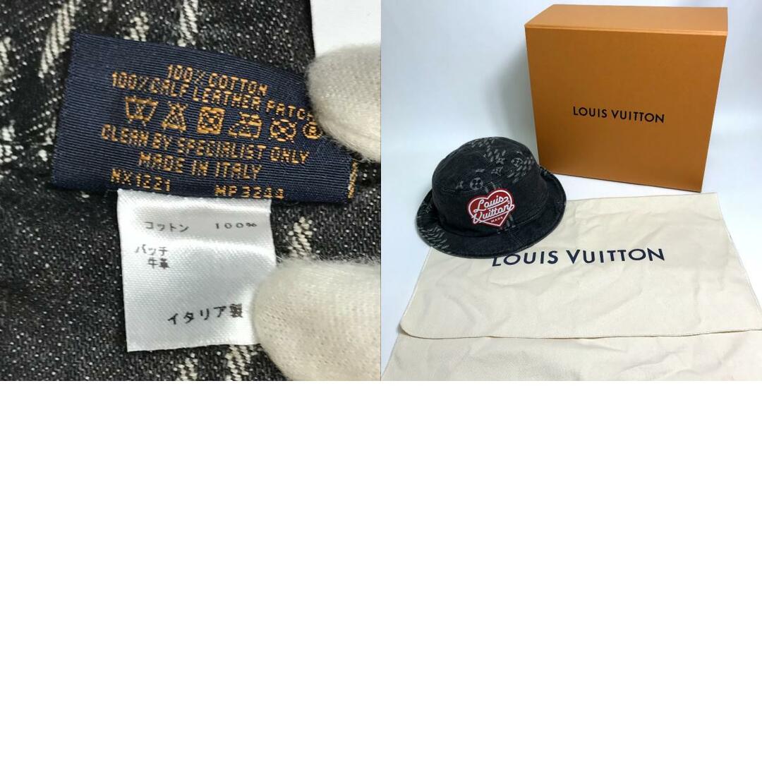 ルイヴィトン LOUIS VUITTON LV MADE MP3244 ボネ・デニム HUMANMADE NIGO 帽子 ハット コットン ノワール ブラック×ホワイト