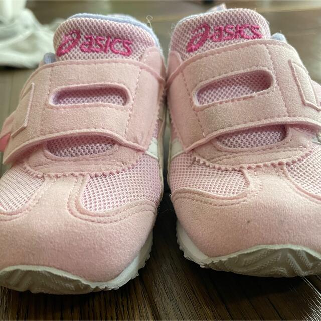 asics(アシックス)のアシックス　スニーカー　16.5 ピンク　女の子 キッズ/ベビー/マタニティのキッズ靴/シューズ(15cm~)(スニーカー)の商品写真