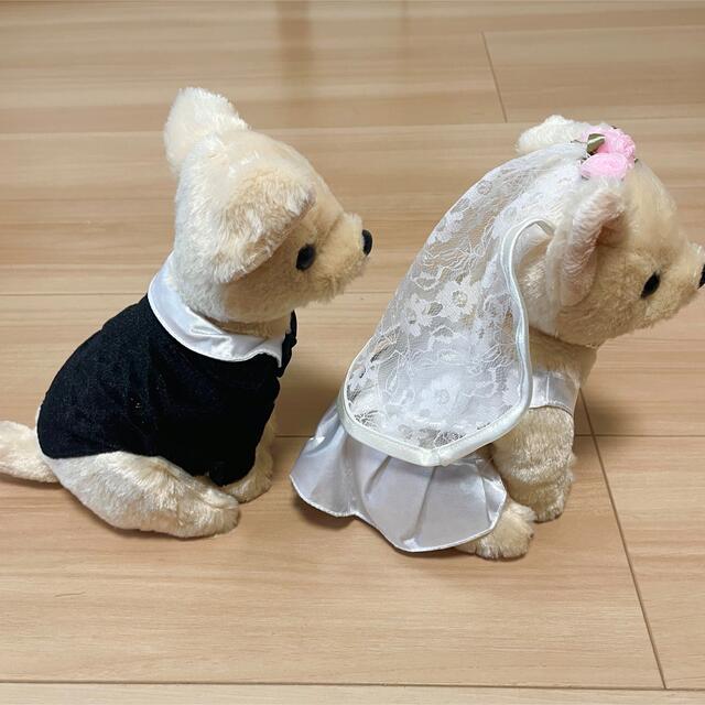 チワワ　ウェルカムスペース　結婚式　ぬいぐるみ ハンドメイドのウェディング(ウェルカムボード)の商品写真