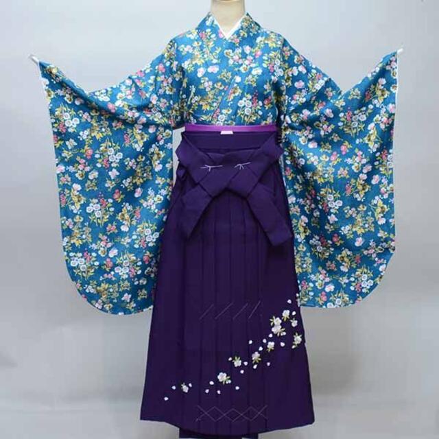 二尺袖 着物 袴 フルセット ショート丈 緑系 袴変更可能 NO36184 二尺袖 着物 袴 フルセット ショート丈 緑系 袴変更可能 NO36184