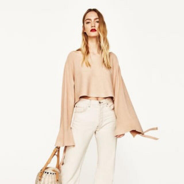 ZARA(ザラ)のzara クロップワイドスリーブニット shein fashion nova レディースのトップス(ニット/セーター)の商品写真